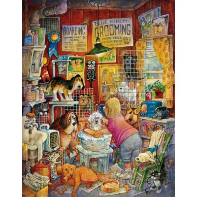 SunsOut - 1000 pieces - Bill Bell : Blue Ribbon Groomer