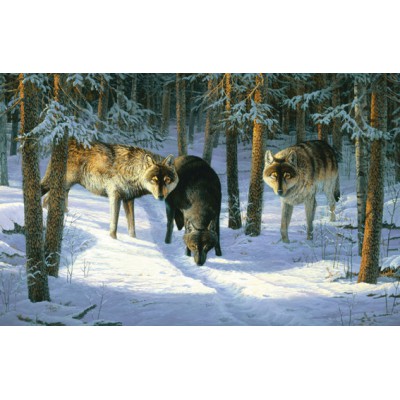 Sunsout - 550 pièces - Sam Timm : Trio de Loups