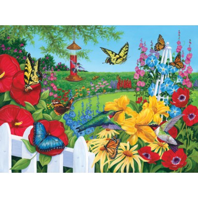 SunsOut - 1000 pieces - Joelle McIntyre : Fleurs et Oiseaux