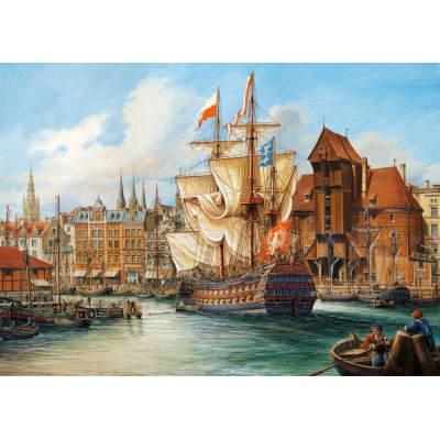 Puzzle  Castorland-102914 Das alte Danzig, Polen