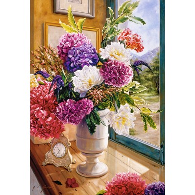 Puzzle  Castorland-104444 Still Life with Hydrangeas