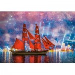 Puzzle  Castorland-104482 Red Frigate