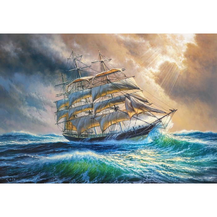 Puzzle Castorland-104529 Sailing against all Odds