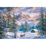 Puzzle  Castorland-104680 Mountain Christmas