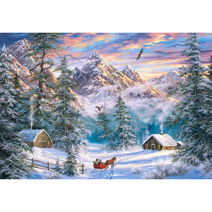 Puzzle Castorland-104680 Mountain Christmas