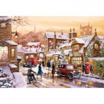 Puzzle  Castorland-104802 Pays d'Hiver Vintage