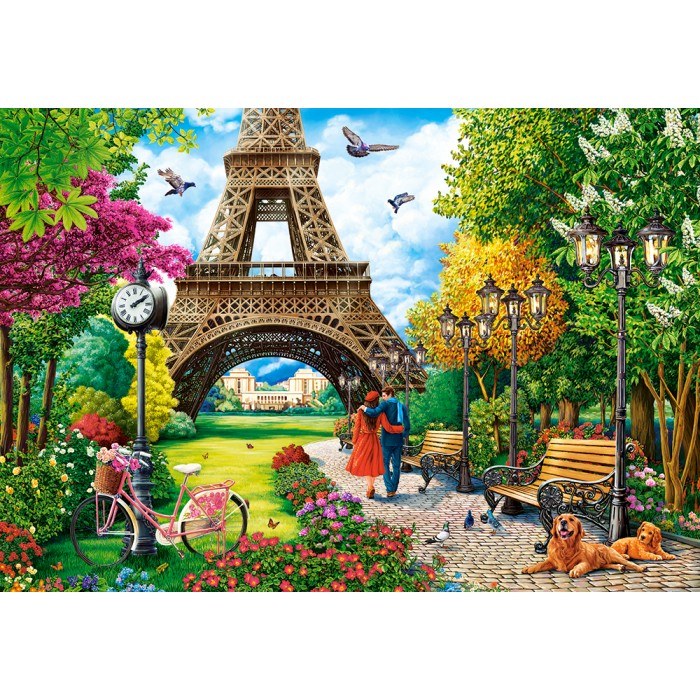 Puzzle Castorland-104840 Spring in Paris