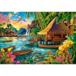 Puzzle  Castorland-104871 Tropische Insel