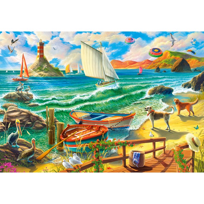 Puzzle Castorland-104895 Weekend by the Seaside