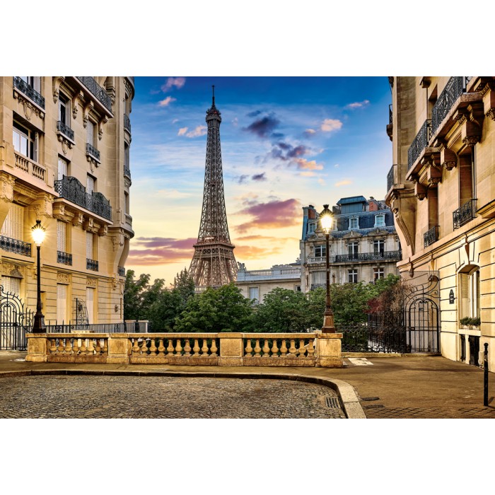 Puzzle Castorland-104925 Walk in Paris at Sunset