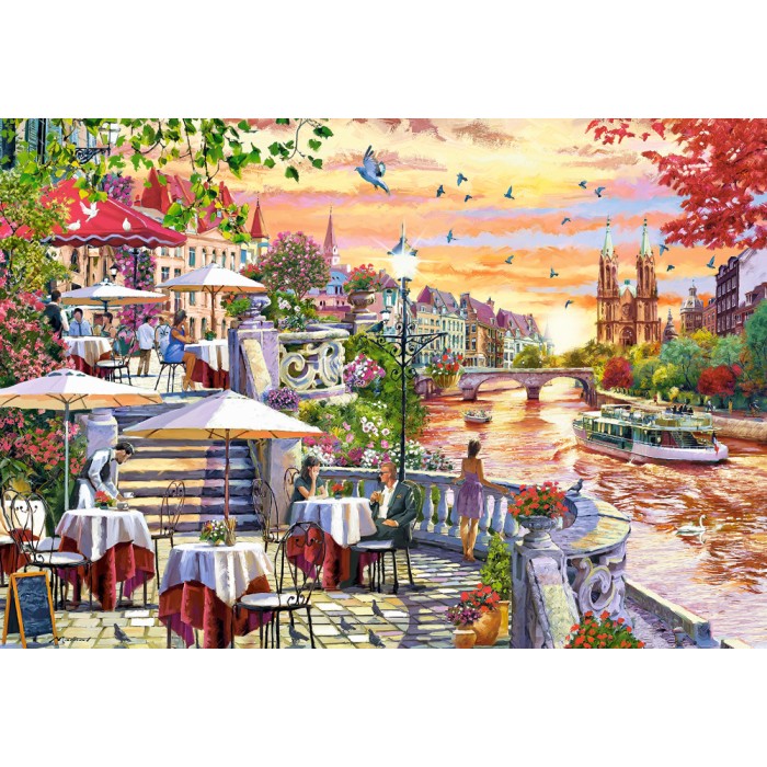 Puzzle Castorland-104956 Romantic City Sunset