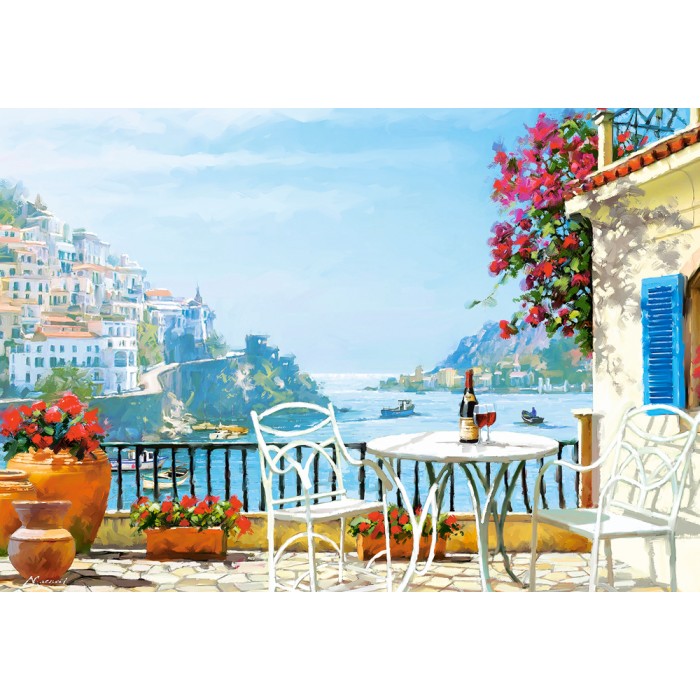 Puzzle Castorland-105007 Mediterranean wine for two