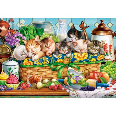 Puzzle  Castorland-105069 Napping Kittens