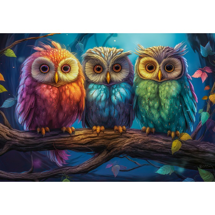 Puzzle Castorland-105175 Drei Kleine Eulen