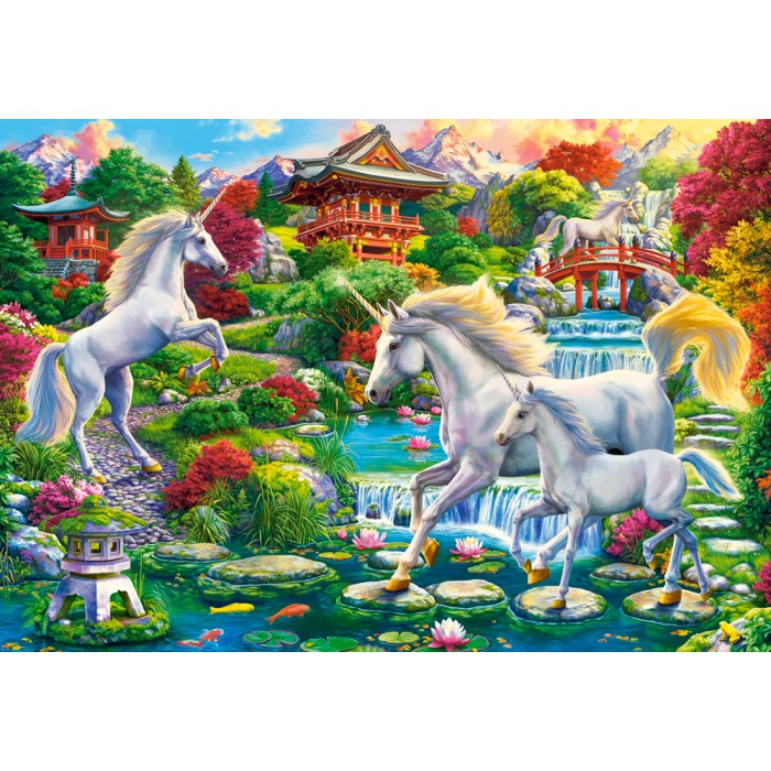 Puzzle Castorland-152117 Einhorngarten