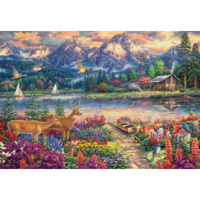 Puzzle  Castorland-152131 Spring Mountain Majesty