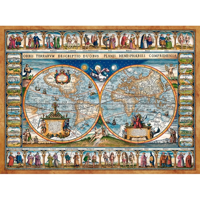 Puzzle Castorland-200733 Map of The World, 1639