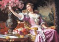  Castorland-300020 Jigsaw Puzzle - 3000 Pieces - Czachorski : Lady in a Purple Dress with Flowers