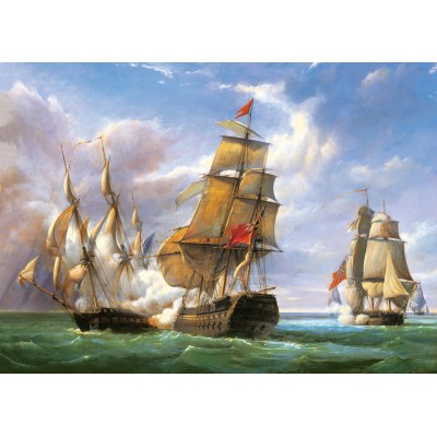 Puzzle  Castorland-300037 Vessels: Die Schlacht von Trafalgar