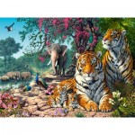 Puzzle  Castorland-300600 Das Tigerheiligtum