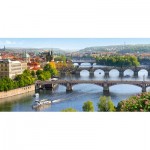 Puzzle  Castorland-400096 Czech Republic, Prague: Vltava bridge