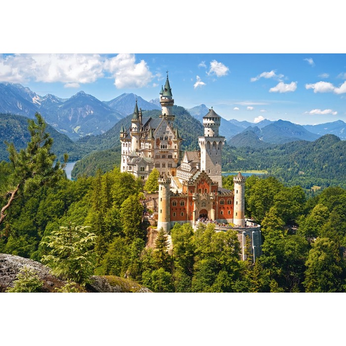 Puzzle Castorland-53544 View of the Neuschwanstein Castle