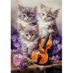 Puzzle  Castorland-53988 Chatons Musicaux