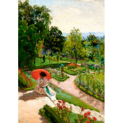 Puzzle  Castorland-54046 Red Umbrella, Józef Mehoffer (Art Collection)