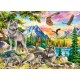 Wolf Family and Eagles