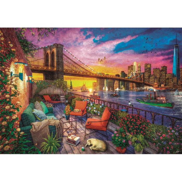 Puzzle Clementoni-33552 Manhattan Balcony Sunset