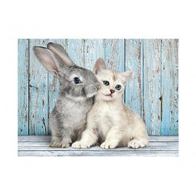 Puzzle  Clementoni-35539 Cat and Bunny