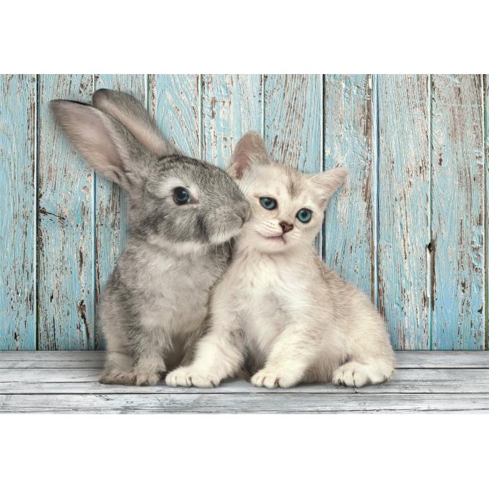 Puzzle Clementoni-35539 Chat et Lapin