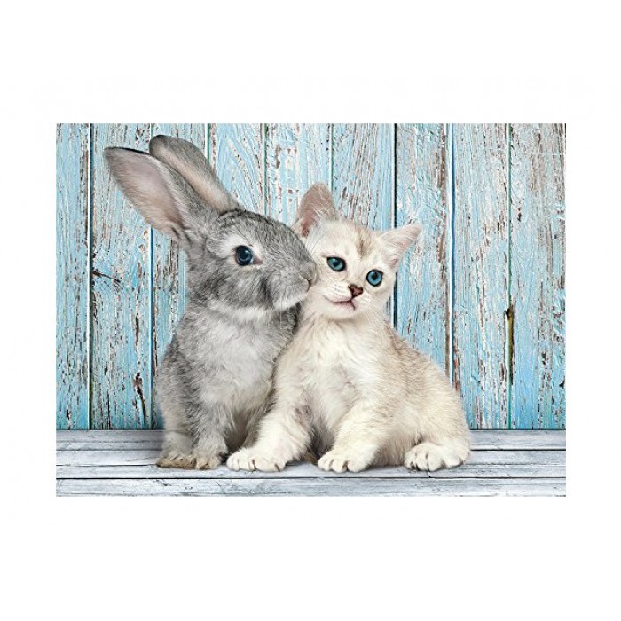 Puzzle Clementoni-35539 Chat et Lapin