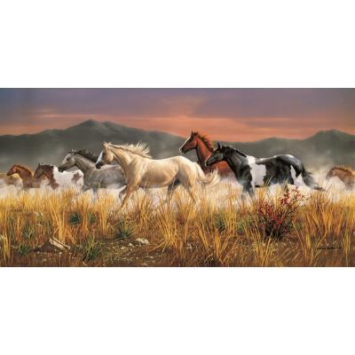  Clementoni-38006 Jigsaw Puzzle - 13200 Pieces - Herd of Horses