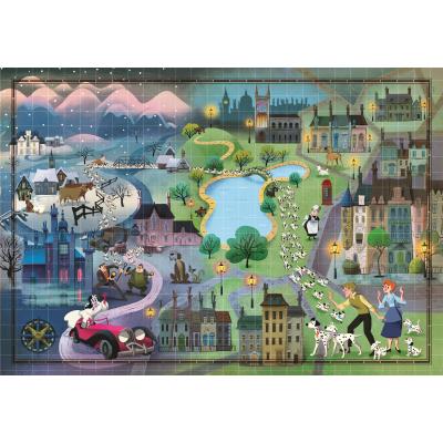 Puzzle  Clementoni-39665 Story Maps - 101 Dalmatians