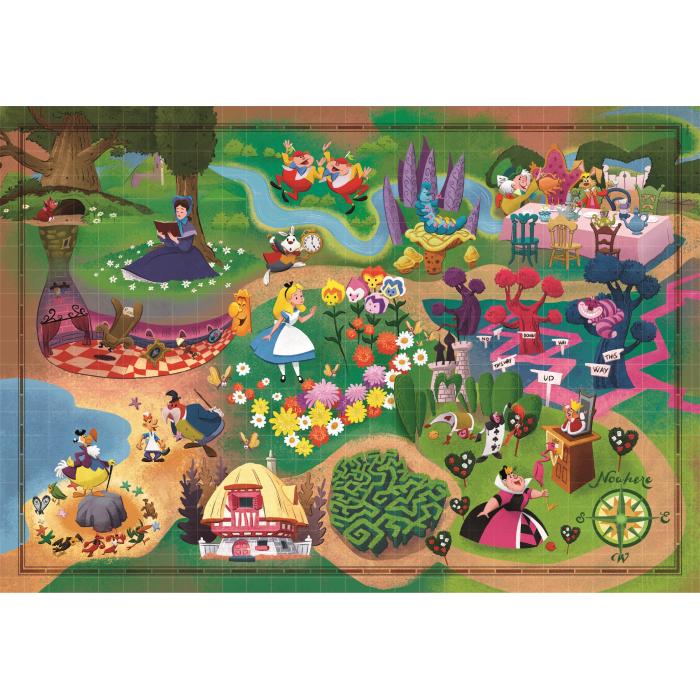 Puzzle Clementoni-39785 Story Maps - Alice im Wunderland