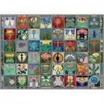 Puzzle  Cobble-Hill-40090 Art Nouveau Tiles