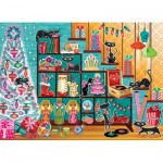 Puzzle  Cobble-Hill-40272 Christmas Cats