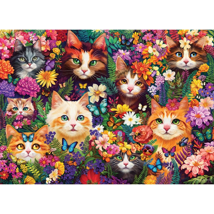 Puzzle Cobble-Hill-40289 Blooming Whiskers