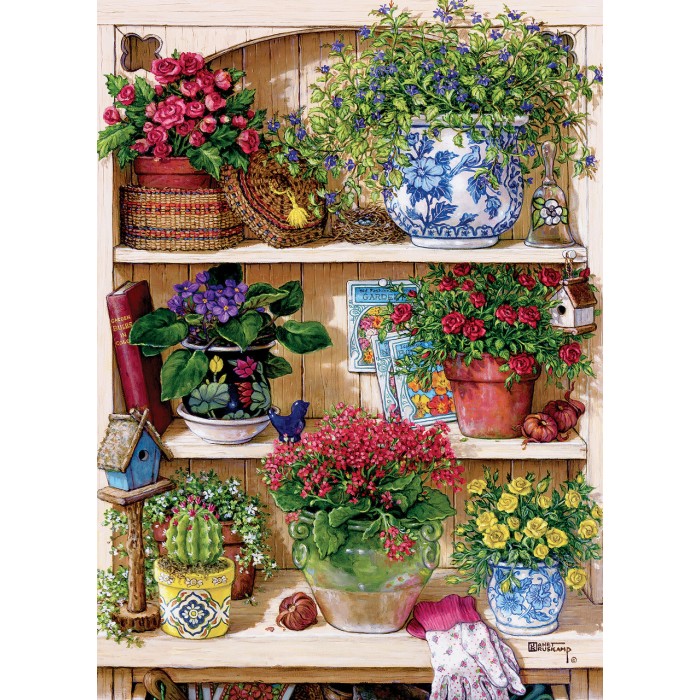 Puzzle Cobble-Hill-45034 XXL Teile - Flower Cupboard