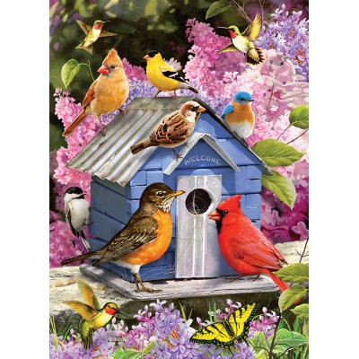 Puzzle  Cobble-Hill-45042 XXL Pieces - Spring Birdhouse