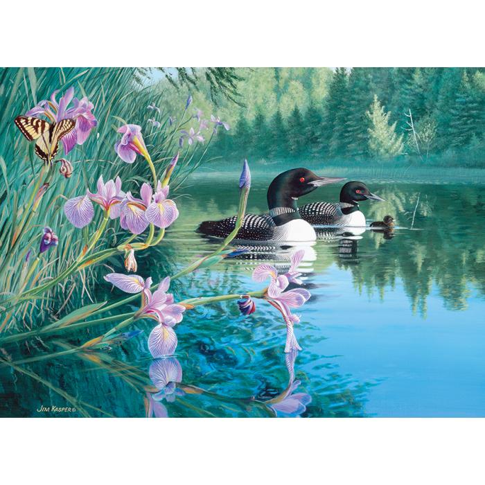 Puzzle Cobble-Hill-45047 Iris Cove Loons