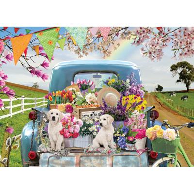 Puzzle  Cobble-Hill-45060 Country Truck in Spring