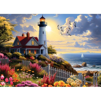 Puzzle  Cobble-Hill-45089 Zum Leuchtturm