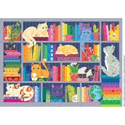Puzzle  Cobble-Hill-45090 Rainbow Cats