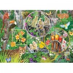 Puzzle  Cobble-Hill-47004 Rainforest Magic
