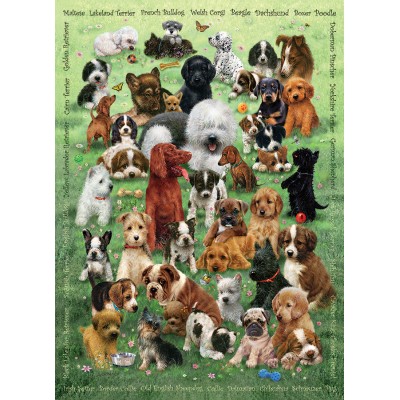 Puzzle  Cobble-Hill-47007 Family - Puppy Love
