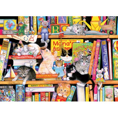 Puzzle  Cobble-Hill-47013 Pièces XXL - Storytime Kittens