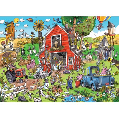 Puzzle  Cobble-Hill-47018 Folie de la Ferme