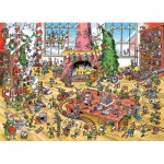 Puzzle  Cobble-Hill-47019 Les Lutins au Travail (Famille)